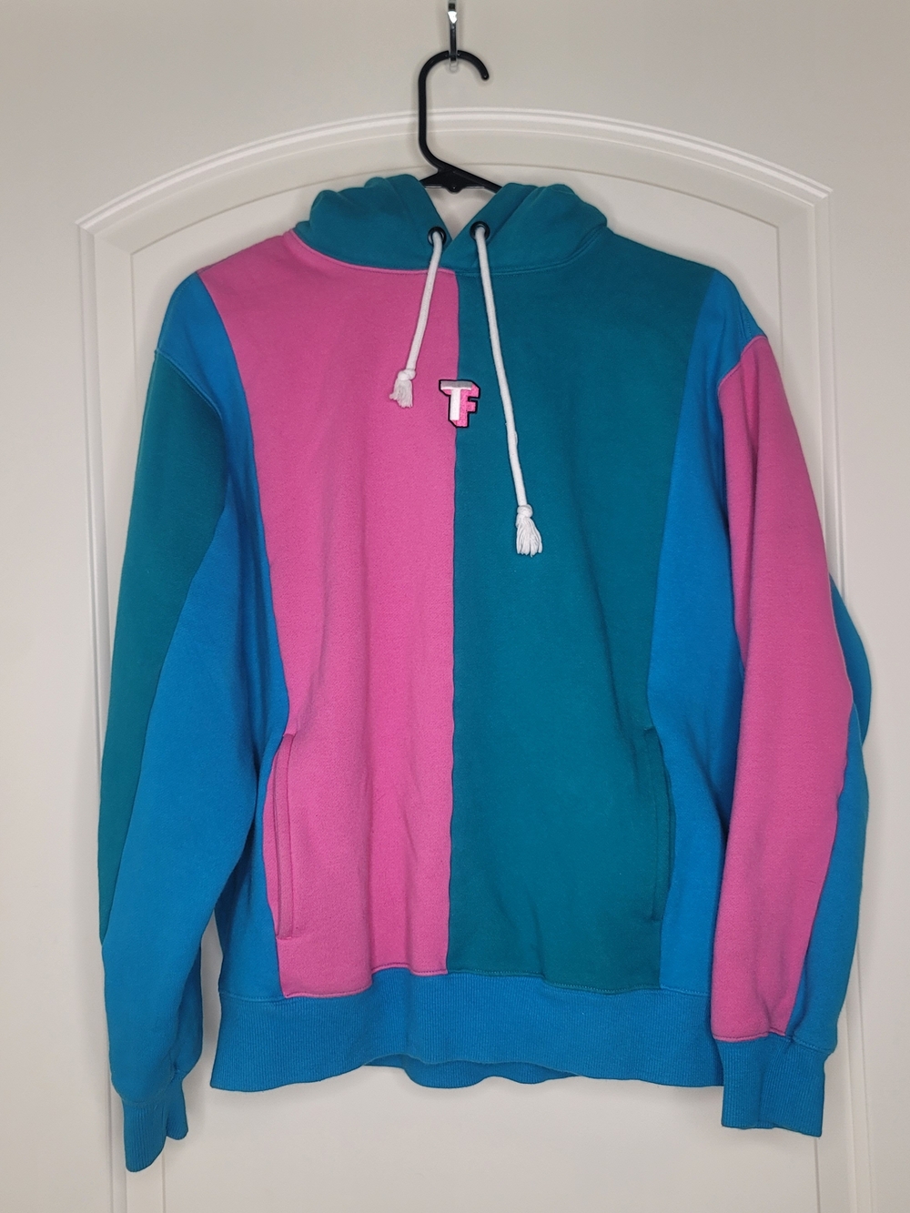 Nwot Teddy Fresh Pink & Teal Fleece-Lined Hoodie 90sVibe Y2kfashion